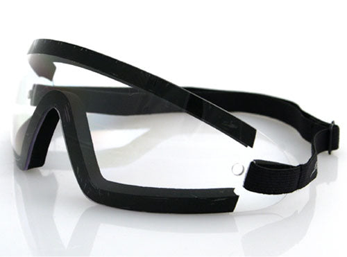 WRAP AROUND GOGGLE, BLACK FRAME, CLEAR LENS