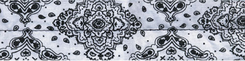 COOLDANNA, 100% COTTON, WHITE PAISLEY