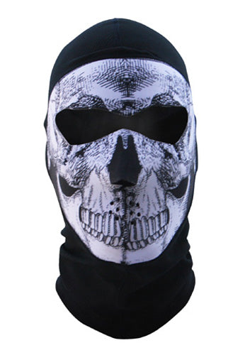 COOLMAX; BALACLAVA EXTREME, FULL MASK, B&W SKULL