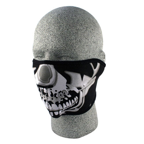 NEOPRENE 1/2 FACE MASK, CHROMESKULL