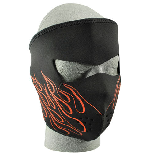 NEOPRENE FACE MASK, ORANGE FLAME