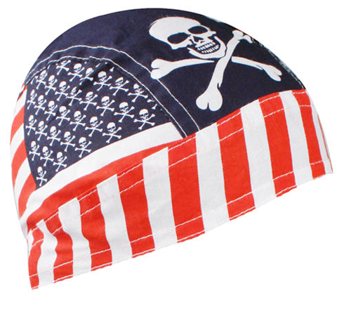 FLYDANNA;, 100% COTTON, PATRIOTIC SKULL