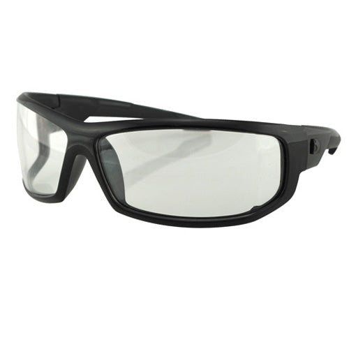 AXL SUNGLASSES, BLK FRAME, ANTI-FOG CLEAR LENSES