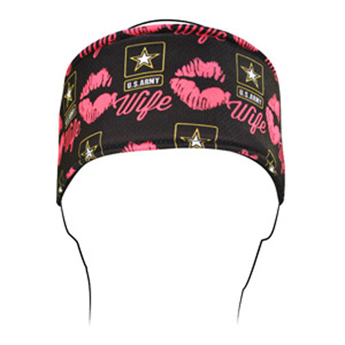 HEADBAND, POLYESTER, U.S. ARMY, WIFE KISSES