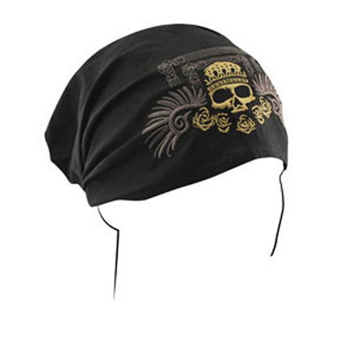HEADWRAP, COTTON, HIGHWAY HONEY®, GOLDEN SKULL