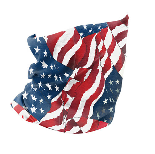 MOTLEY TUBE™, FLEECE LINED, WAVY AMERICAN FLAG