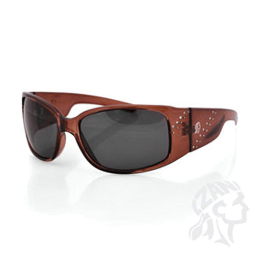 BOISE SUNGLASS, CRYSTAL BROWN FRAME, SMOKED LENS