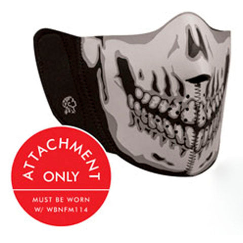 MODI-FACE DETACHABLE MASK, NEOPRENE, GRAY SKULL