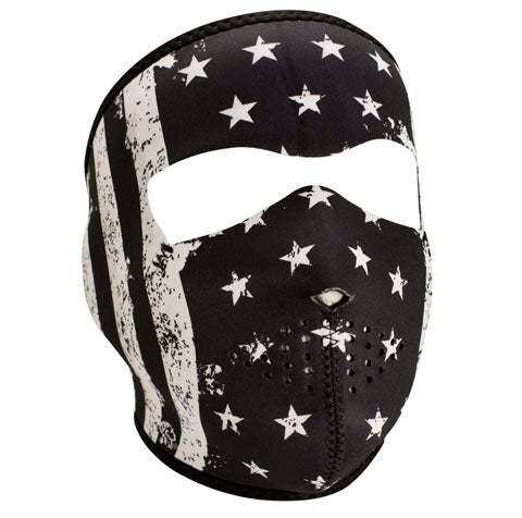 FULL MASK, NEOPRENE, BLACK/WHITE VINTAGE FLAG