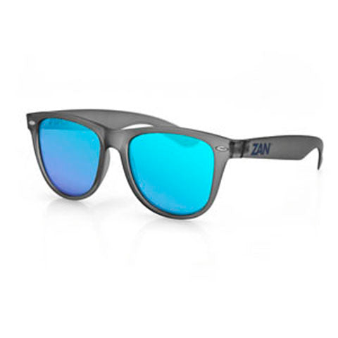 MINTY SUNGLASS, MATTE GRAY, SMOKED BLUE MIRROR