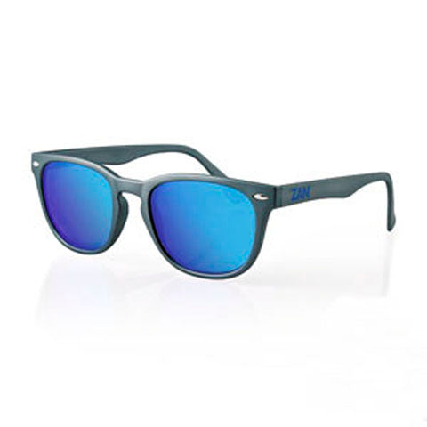 NVS SUNGLASS, MATTE GUNMETAL FRAME, SMOKED CYAN MIRROR