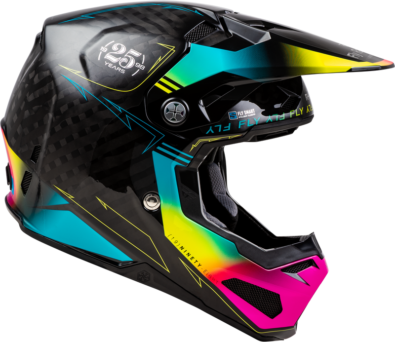 Load image into Gallery viewer, FORMULA S CARBON LEGACY HELMET BLACK/ELECTRIC BLU/FUSCHIA 2X 73-44452X image 4
