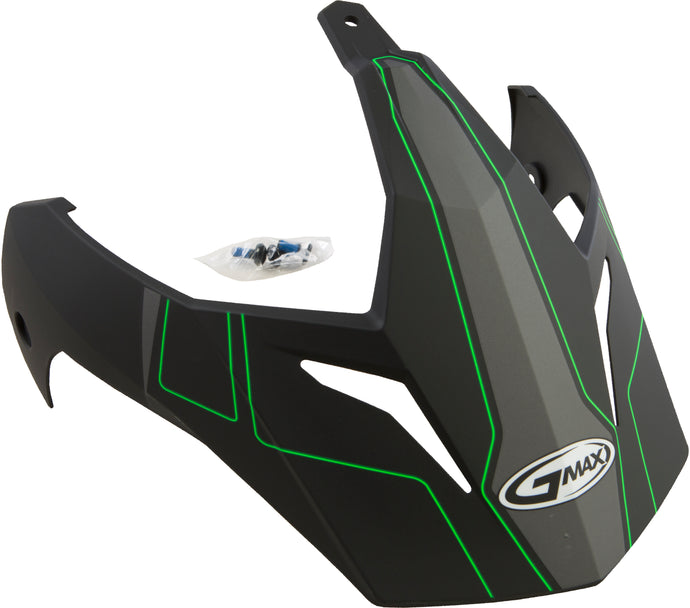 VISOR W/SCREWS EXPEDITION MATTE BLACK/HI-VIS GREEN GM-11 G011091 image 1