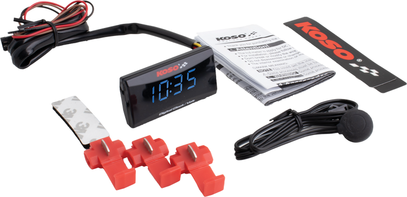 Load image into Gallery viewer, SUPER SLIM CLOCK / VOLT METER BLUE DISPLAY BA024B50 image 2
