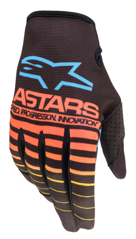 YOUTH RADAR GLOVES BLACK/YELLOW FLUO/CORAL 2XS 3541822-1534-2XS image 1