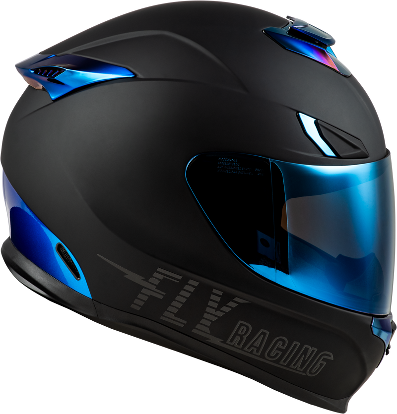 Load image into Gallery viewer, SENTINEL RECON HELMET MATTE BLACK/BLUE CHROME LG 73-8428L image 4
