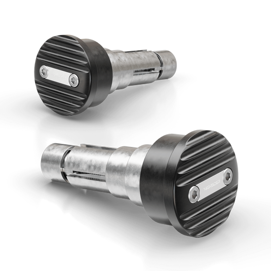 WAVE BAR ENDS BLACK/SILVER PAIR 161-0721 image 1
