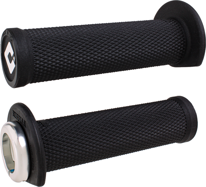 ATV/PWC RUFFIAN LOCKON GRIP 125MM BLACK/SILVER J33RFB-S image 1