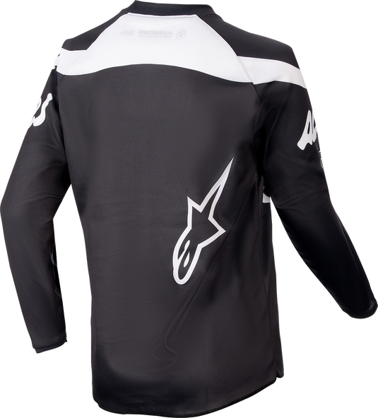 YOUTH RACER HANA JERSEY BLACK/WHITE LG 3778324-12-L image 2