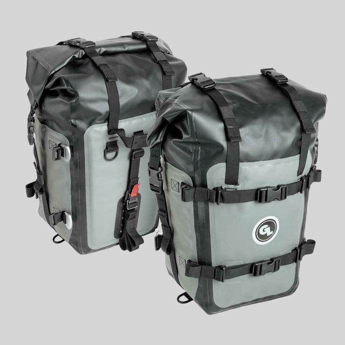 MOTOTREKK PANNIERS GREY PAIR MTPN17 image 1