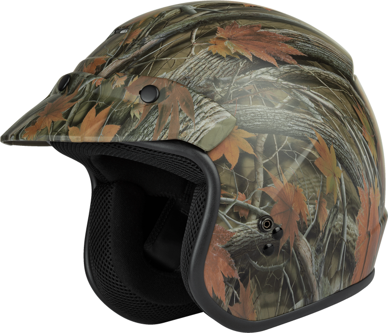 Load image into Gallery viewer, YOUTH OF-2Y OPEN-FACE HELMET LEAF CAMO YM G1021561 image 1
