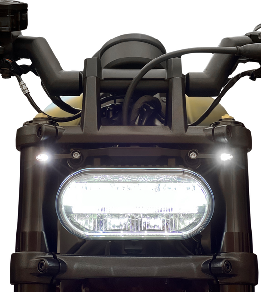 BLACK ELYPSE LED 2-1 SPORTSTER S FRNT TURN SIGNALS K68497 image 4