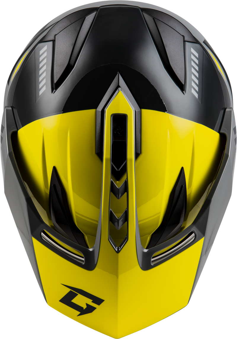Load image into Gallery viewer, GM-11S RONIN SNOW HELMET W/ ELEC SHLD YELLOW/SLVR/GREY MD A41151195 image 3
