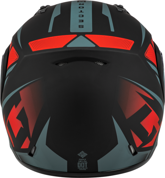 MD-04S SECTOR SNOW HELMET MATTE BLACK/RED 3X M2043159 image 2