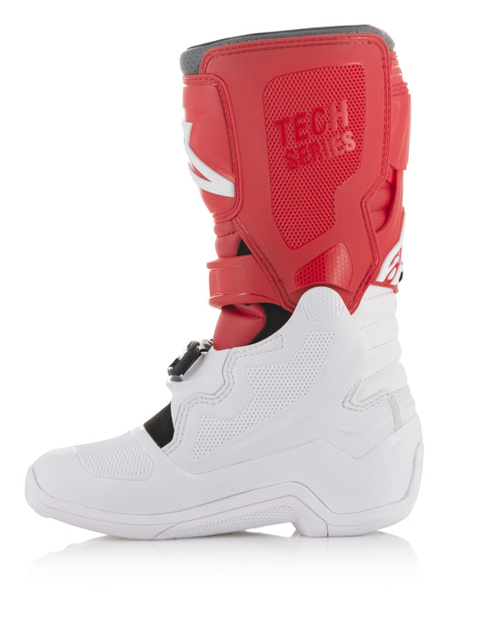 YOUTH TECH 7S BOOTS WHITE/RED/GREY SZ 07 2015017-238-7 image 2