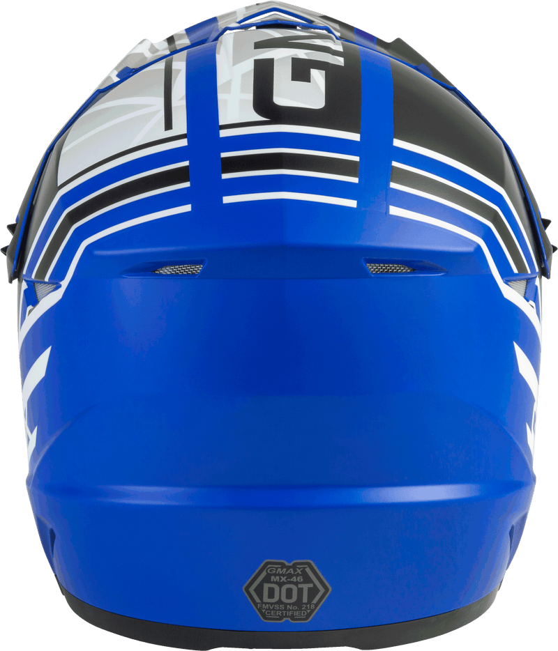 Load image into Gallery viewer, YOUTH MX-46Y OFF-ROAD MEGA HELMET MATTE BLUE/BLK/WHITE YL D3462622 image 4
