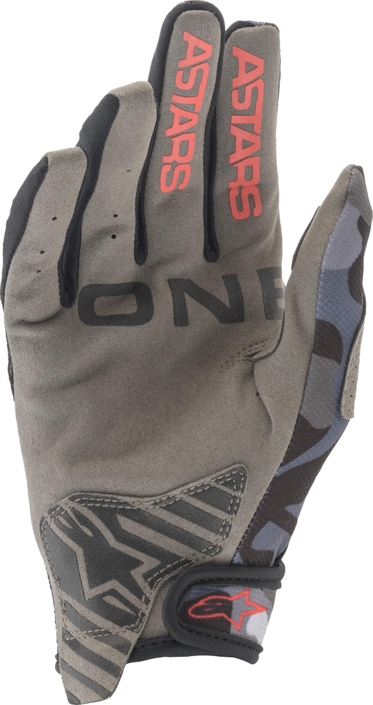 YOUTH RADAR GLOVES GREY CAMO/ RED FLUO SM 3541821-9133-S image 2