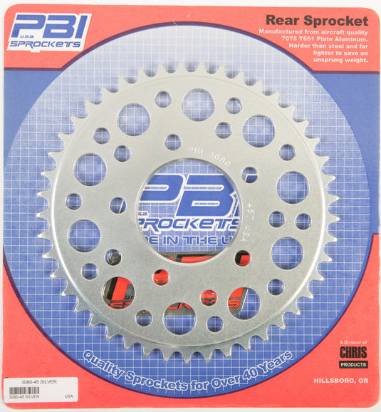 REAR SPROCKET ALUMINUM 45T-525 HON 3080-45 image 1