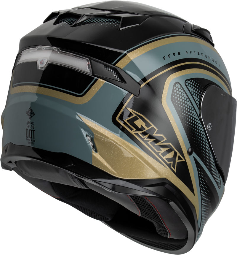 Load image into Gallery viewer, FF-98 AFTERSHOCK HELMET GREY/METALLIC GOLD SM F19841024-ECE image 2
