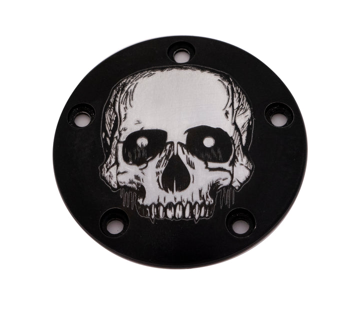 TC TIMER COVER SKULL BLACK SKUL33-04BG image 1