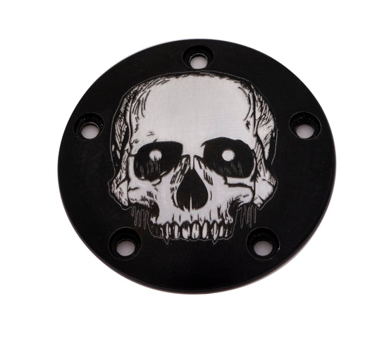 TC TIMER COVER SKULL BLACK SKUL33-04BG image 1