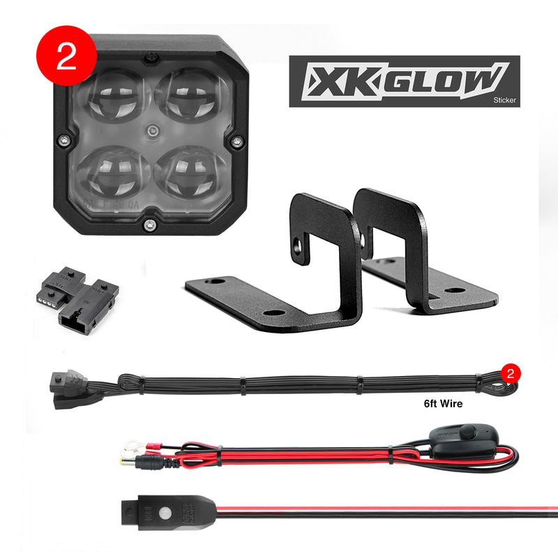 Load image into Gallery viewer, 20W RGB POD LIGHTS FOG BEAM PR XK065001-FO-KIT image 1
