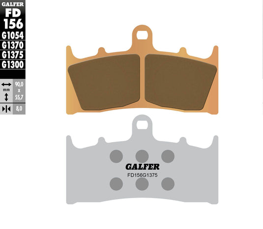 BRAKE PADS SINTERED CERAMIC FD156G1375 FD156G1375 image 1