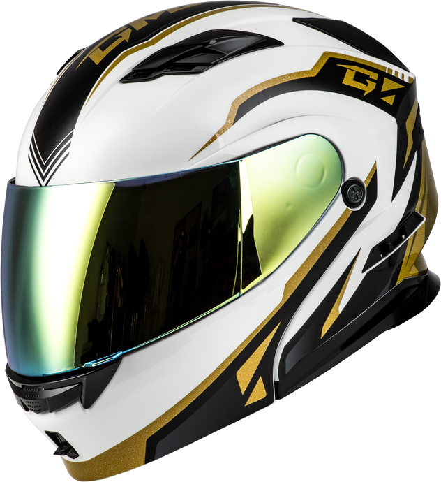 MD-01 VOLTA HELMET WHITE/GOLD/BLACK METALLIC LG M101381296 image 1