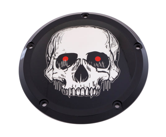 6   M8 SOFTAIL DERBY COVER SKULL BLACK SKUL33-67BG image 1