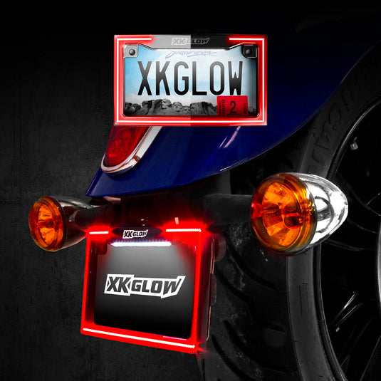 LICENSE PLATE FRAME LIGHT WITH TURN SIGNAL BLACK XK034018-B image 5