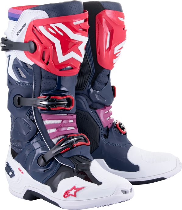 TECH 10 SUPERVENTED BOOTS NIGHT NVY/WHT/RAINBOW SZ 10 2010520-7062-10 image 1