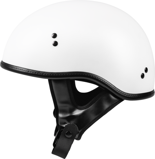 .357 SOLID HALF HELMET MATTE WHITE MD H77-1102M image 1