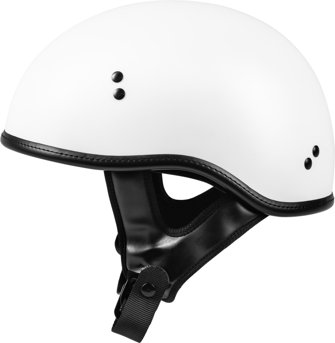 .357 SOLID HALF HELMET MATTE WHITE LG H77-1102L image 1