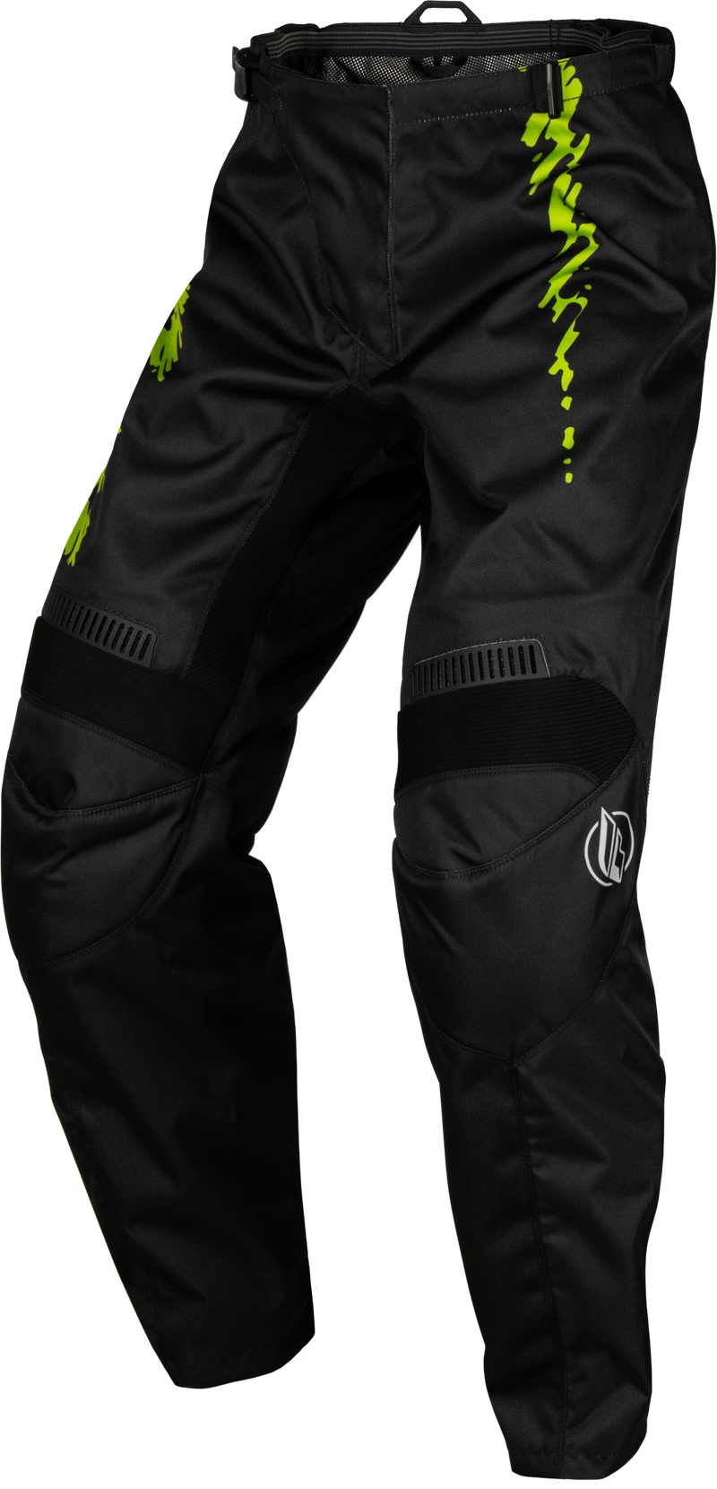 Load image into Gallery viewer, YOUTH F-16 PANTS BLACK/NEON GREEN/LIGHT GREY SZ 377-23426 image 4
