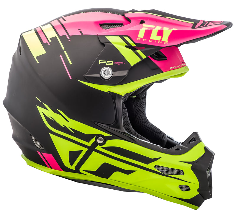 Load image into Gallery viewer, F2 CARBON FORGE HELMET MATTE PINK/HI-VIS/BLACK XL 73-4239-8-X image 2
