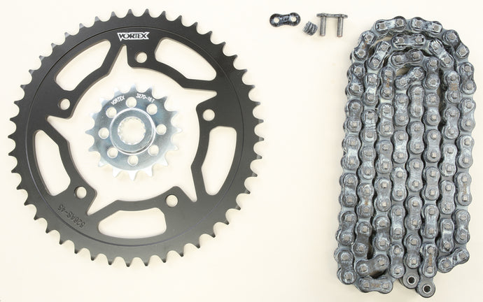 SPROCKET/CHAIN KIT STL/STL 16/45T SIL RX3 520-110L BLK CK6308 image 1