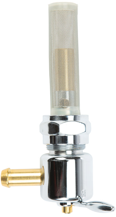 CHROME ROUND PETCOCK 22MM BUNG 022600 image 1