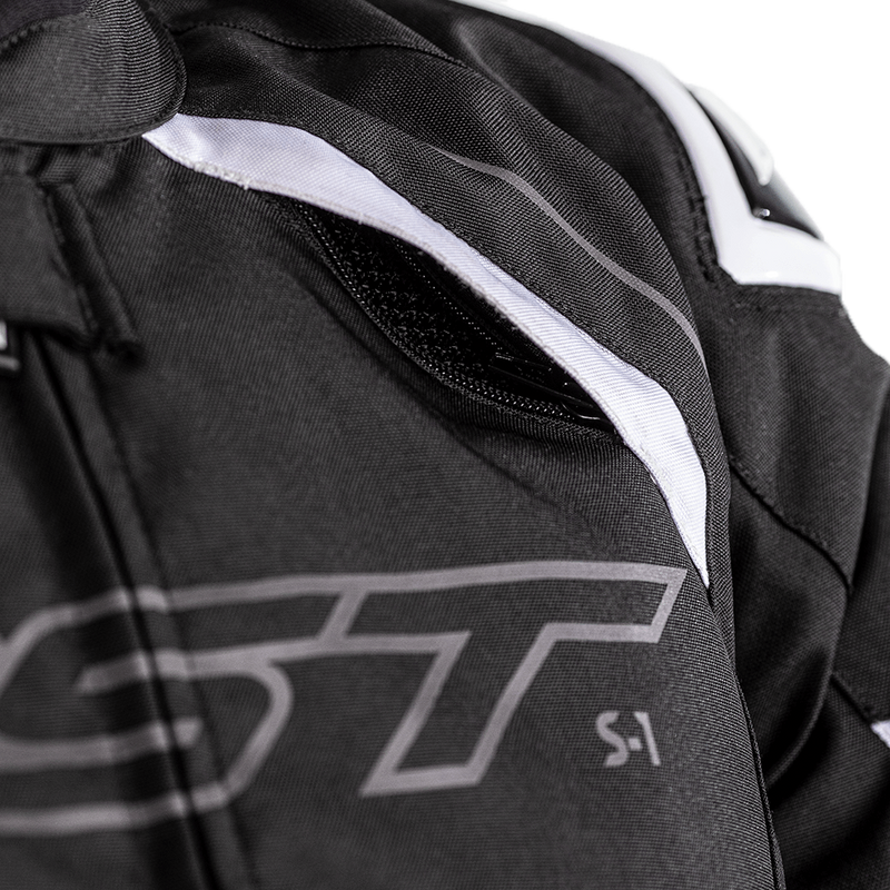 Load image into Gallery viewer, S1 CE JACKET BLACK/BLACK/WHITE TEXTILE 4XL 102559WHI-52 image 4
