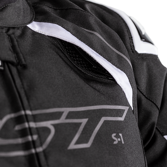 S1 CE JACKET BLACK/BLACK/WHITE TEXTILE 4XL 102559WHI-52 image 4