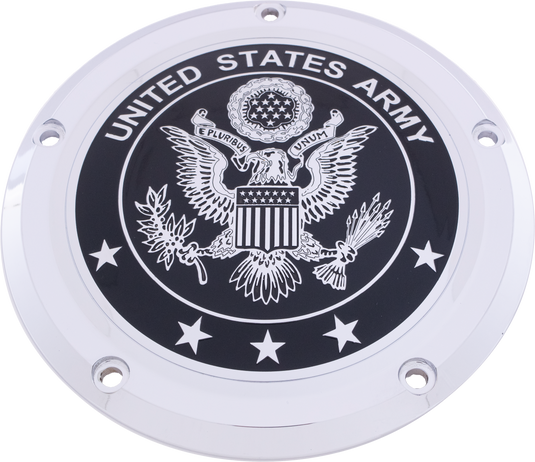 6   M8 SOFTAIL DERBY COVER ARMY CHROME ARM02-67 image 1